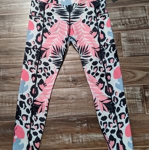 Grrrl Clothing sample leggings Tropical theme